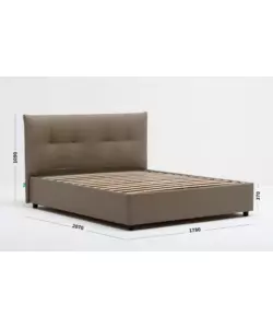 LETTO MATRIMONIALE CONTENITORE "EASY" TORTORA 160X190 CM